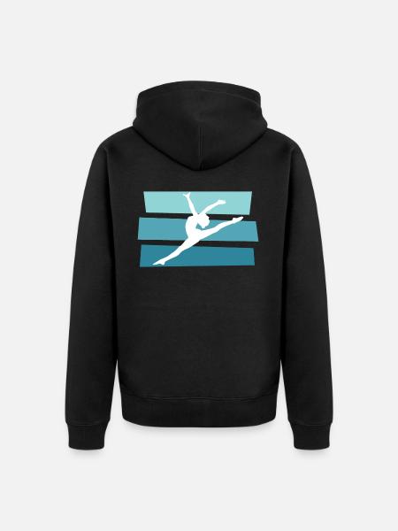 gymnastics - Unisex Premium Organic Zip Hoodie - black