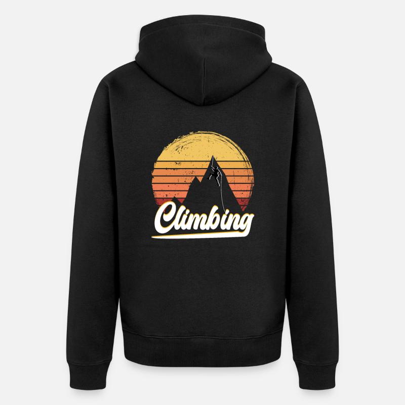 Passion pour l’escalade - Veste à capuche bio Premium Unisexe - noir