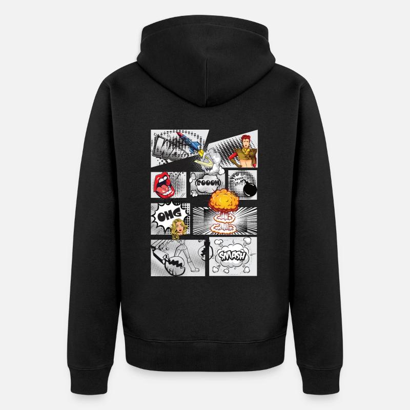 Style comique - Veste à capuche bio Premium Unisexe - noir