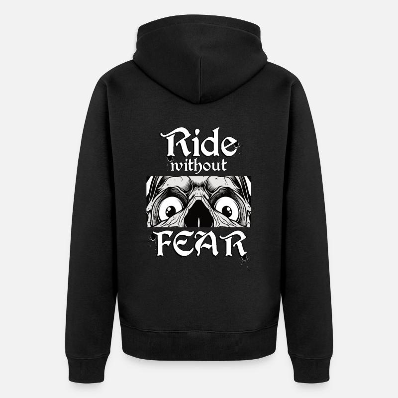 Roulez sans peur! - Veste à capuche bio Premium Unisexe - noir