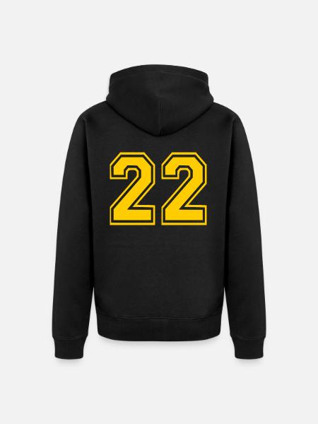 22 - Veste à capuche bio Premium Unisexe - noir