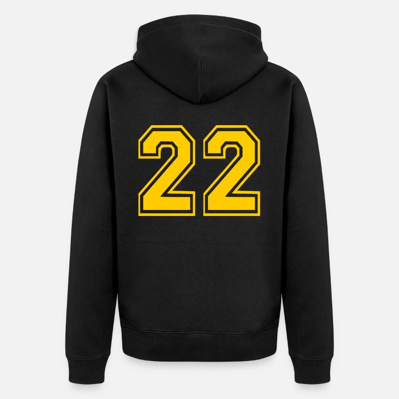 22 - Veste à capuche bio Premium Unisexe - noir