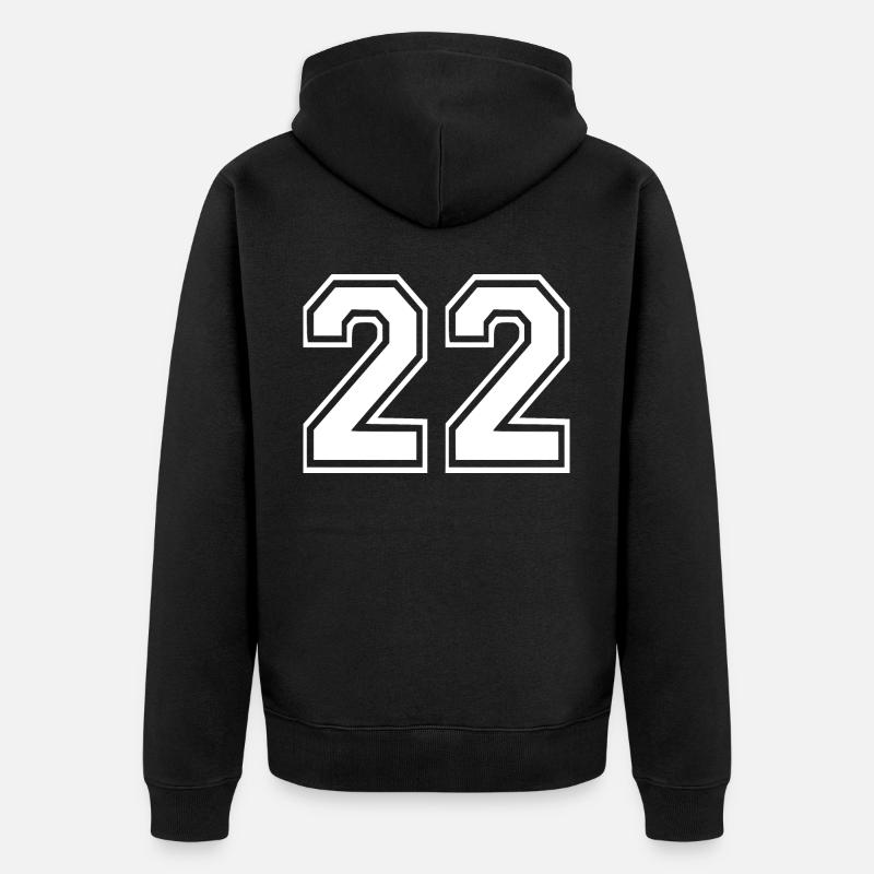 22 - Veste à capuche bio Premium Unisexe - noir