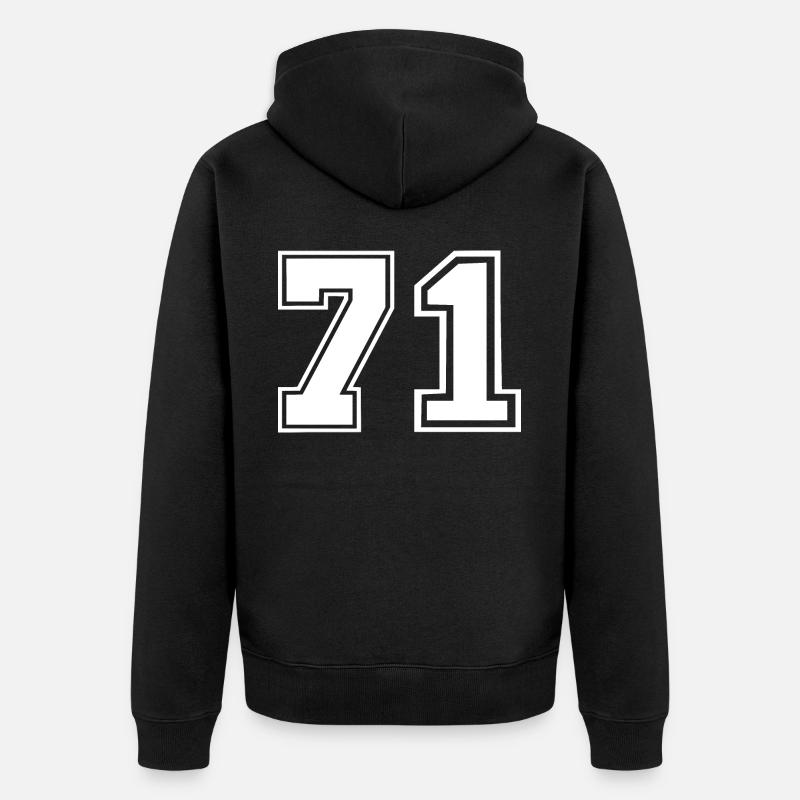 71 - Unisex Premium Bio Zip Hoodie - Schwarz