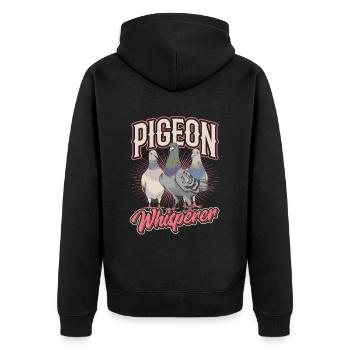 Pigeon Whisperer - Cool Pigeon - Veste à capuche bio Premium Unisexe - noir - Dos - Nico (187cm)