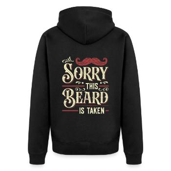 Désolé, cette barbe est pour les hommes barbus - Veste à capuche bio Premium Unisexe - noir - Dos - Nico (187cm)
