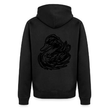 Animal canard - Veste à capuche bio Premium Unisexe - noir - Dos - Nico (187cm)