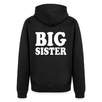 Big sister - Veste à capuche bio Premium Unisexe - noir - Dos - Nico (187cm)