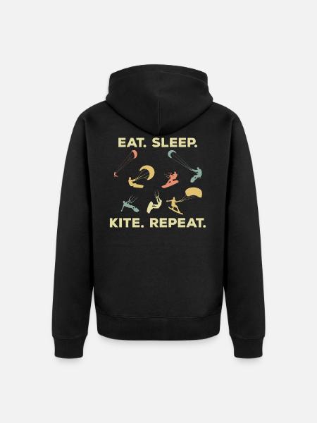 Kiters - Unisex Premium Organic Zip Hoodie - black