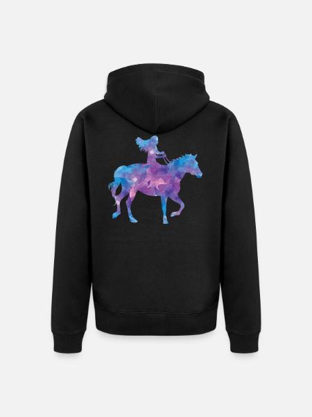 Balade à cheval - Veste à capuche bio Premium Unisexe - noir