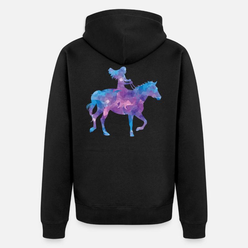 Balade à cheval - Veste à capuche bio Premium Unisexe - noir