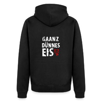 glace très mince - Veste à capuche bio Premium Unisexe - noir - Dos - Nico (187cm)