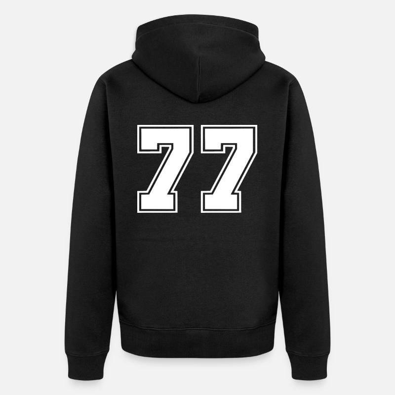 77 - Veste à capuche bio Premium Unisexe - noir