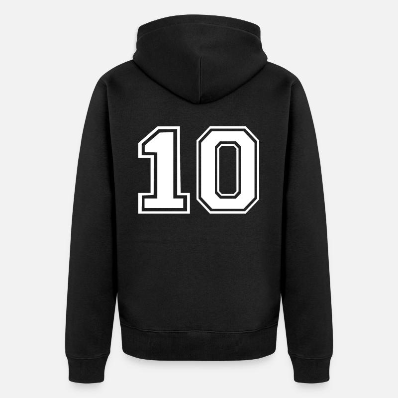10 - Veste à capuche bio Premium Unisexe - noir