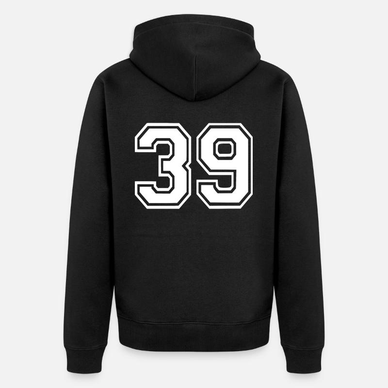 39 - Veste à capuche bio Premium Unisexe - noir