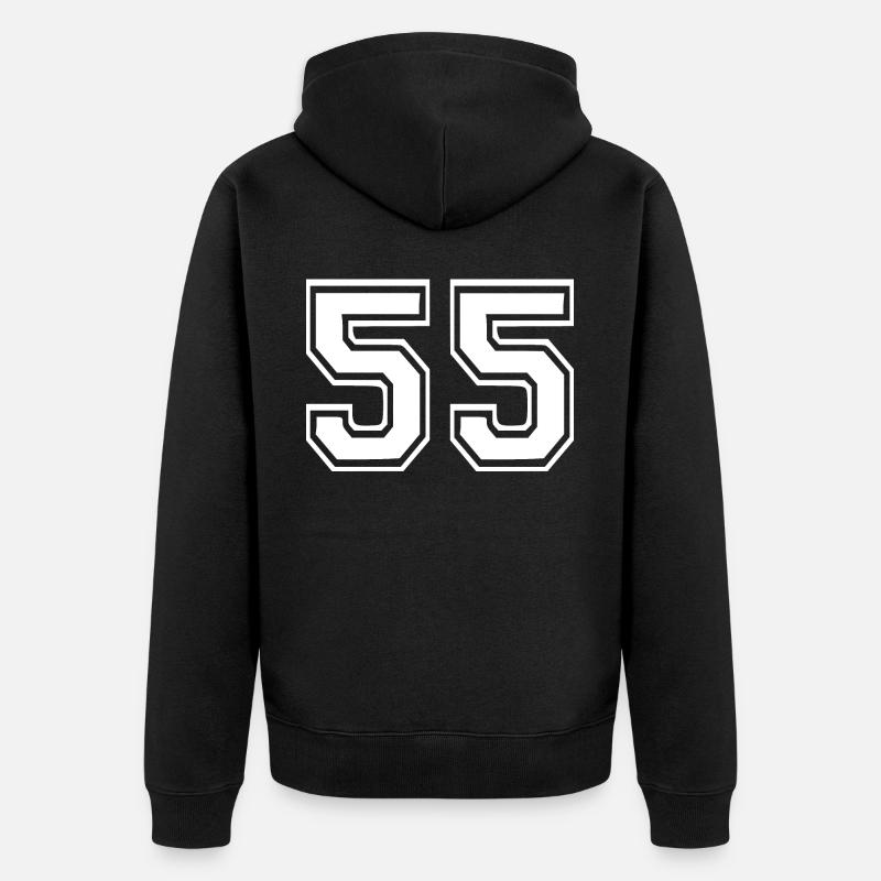 55 - Veste à capuche bio Premium Unisexe - noir