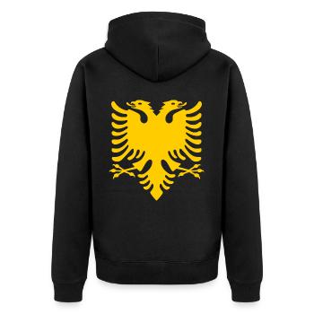 Albanie - Veste à capuche bio Premium Unisexe - noir - Dos - Nico (187cm)