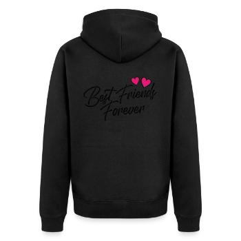 Les meilleurs amis pour toujours - Veste à capuche bio Premium Unisexe - noir - Dos - Nico (187cm)