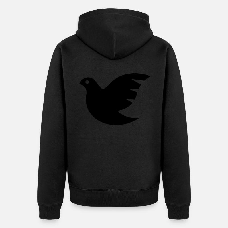 Symbole de la colombe - Veste à capuche bio Premium Unisexe - noir