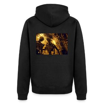 .AI - Veste à capuche bio Premium Unisexe - noir - Dos - Nico (187cm)