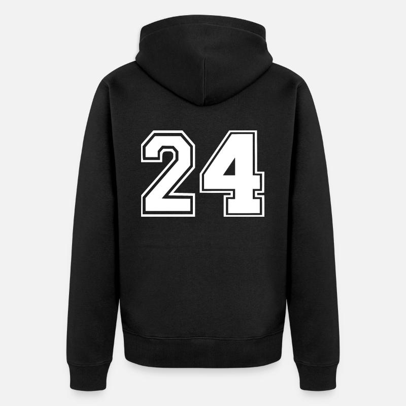 24 - Veste à capuche bio Premium Unisexe - noir