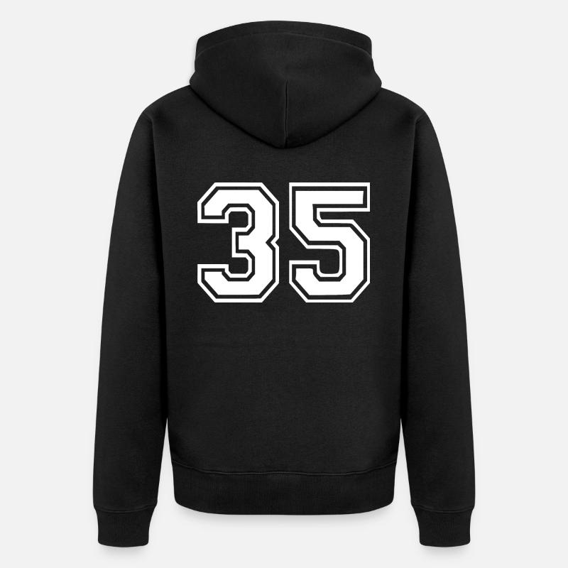 35 - Veste à capuche bio Premium Unisexe - noir