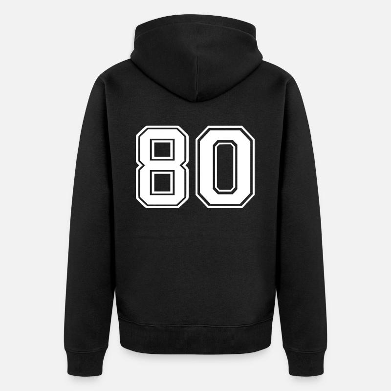 80 - Veste à capuche bio Premium Unisexe - noir