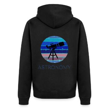 Astronomie - Veste à capuche bio Premium Unisexe - noir - Dos - Nico (187cm)