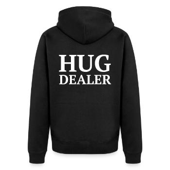 Festival des marchands Hug - Veste à capuche bio Premium Unisexe - noir - Dos - Nico (187cm)