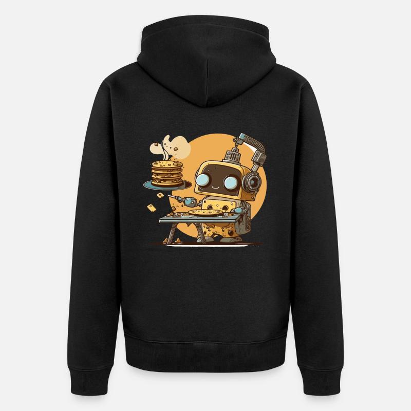 Bot petit-déjeuner - Veste à capuche bio Premium Unisexe - noir