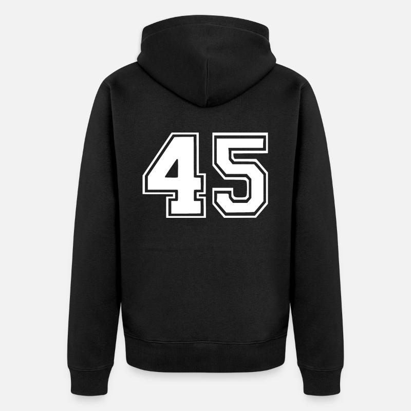 45 - Veste à capuche bio Premium Unisexe - noir