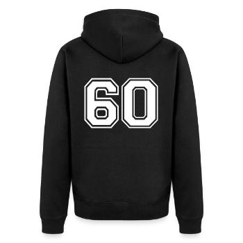 60 - Veste à capuche bio Premium Unisexe - noir - Dos - Nico (187cm)