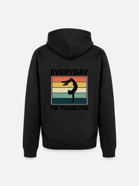 Power Tumbling Gymnastique Gymnaste Acrobaties Drôle - Veste à capuche bio Premium Unisexe - noir