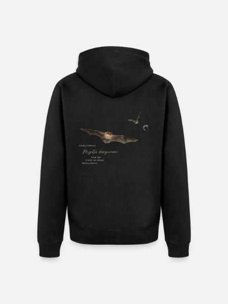 Pond bat - Unisex Premium Organic Zip Hoodie - black