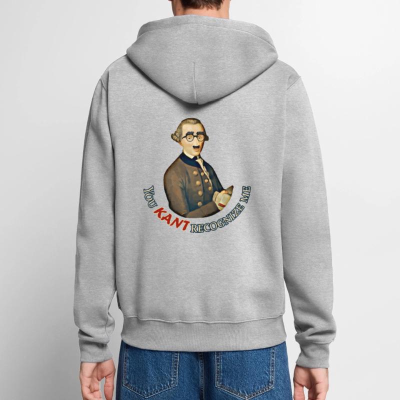 Funny Philosopher: Can't recognize Immanuel Kant Unisex Premium Organic Zip Hoodie
