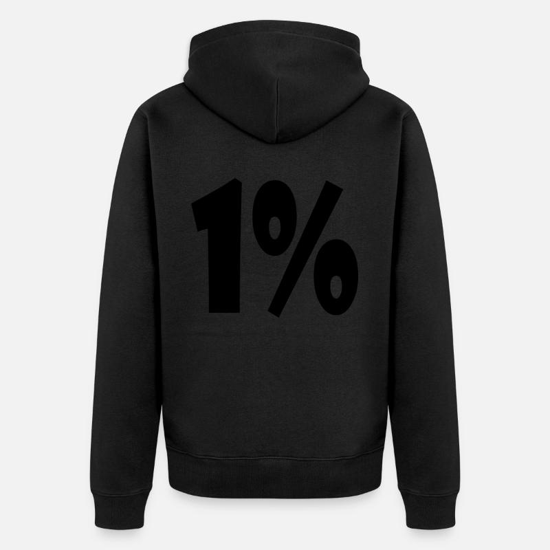 1 - Veste à capuche bio Premium Unisexe - noir