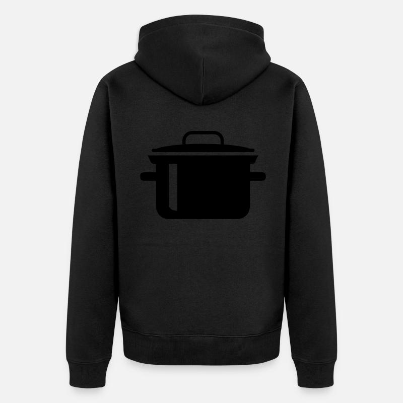 symbole de marmite - Veste à capuche bio Premium Unisexe - noir