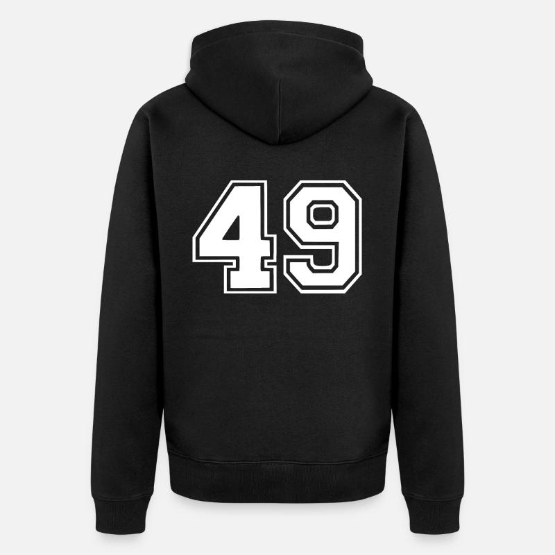 49 - Veste à capuche bio Premium Unisexe - noir