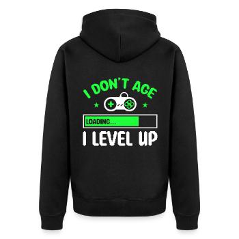 Jeux vidéo gamer Drôles cadeaux de jeu - Veste à capuche bio Premium Unisexe - noir - Dos - Nico (187cm)
