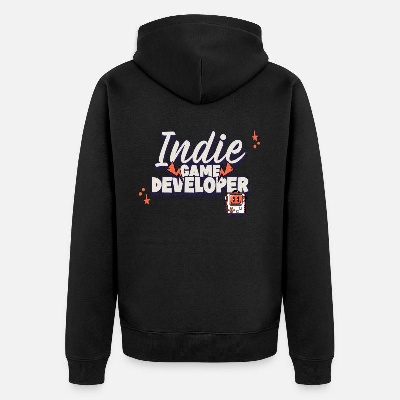 Développeur de jeux indépendants - Veste à capuche bio Premium Unisexe - noir