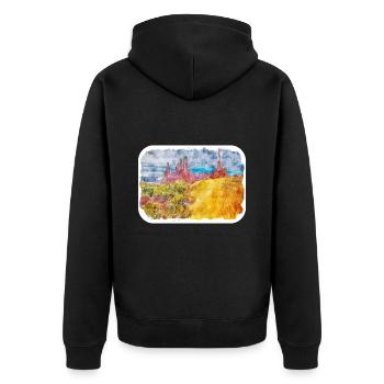 Arizona USA Aquarelle Dessin Dessin Illustration - Veste à capuche bio Premium Unisexe - noir - Dos - Nico (187cm)