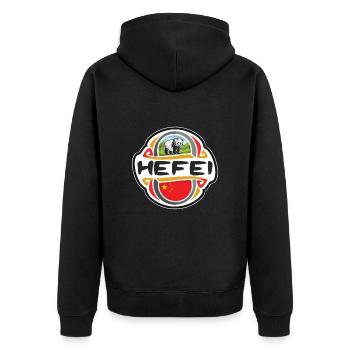 Hefei China Flag Badge Souvenir de voyage Timbre souvenir - Veste à capuche bio Premium Unisexe - noir - Dos - Nico (187cm)