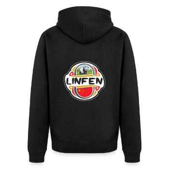 Linfen China Flag Badge Souvenir de voyage - Veste à capuche bio Premium Unisexe - noir - Dos - Nico (187cm)