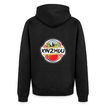 Xinzhou China Flag Badge Souvenir de voyage - Veste à capuche bio Premium Unisexe - noir - Dos - Nico (187cm)