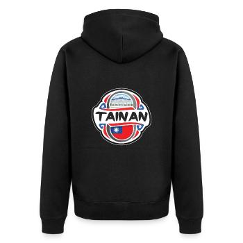 Tainan Taiwan Flag Badge Souvenir de Voyage - Veste à capuche bio Premium Unisexe - noir - Dos - Nico (187cm)