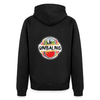 Qinbaling Chine Drapeau Badge Souvenir de Voyage Timbre - Veste à capuche bio Premium Unisexe - noir - Dos - Nico (187cm)