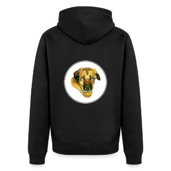 Anatolian Shepherd Dog Watercolor Illustration - Unisex Premium Organic Zip Hoodie - black - Back - Nico (187cm)
