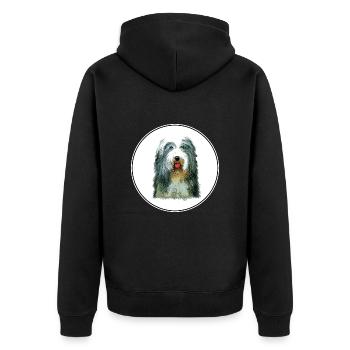 Beagle-Harrier Scent Hound Dog Sketch Illustration - Veste à capuche bio Premium Unisexe - noir - Dos - Nico (187cm)