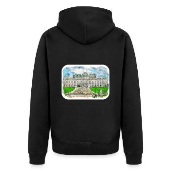 Vienna Austria Watercolor Sketch Illustration - Unisex Premium Organic Zip Hoodie - black - Back - Nico (187cm)