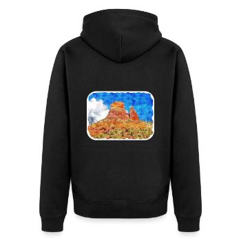 Arizona USA Aquarelle Dessin Dessin Illustration - Veste à capuche bio Premium Unisexe - noir - Dos - Nico (187cm)